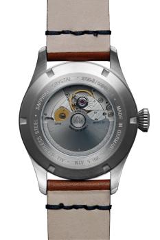 Preview: Bauhaus Aviation Herrenuhr Automatik mit Gangreserveanzeige und Lederarmband